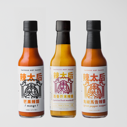 【太后三瓶組】火辣三瓶組 (百香芥末、愛文芒果、鬼椒馬告)